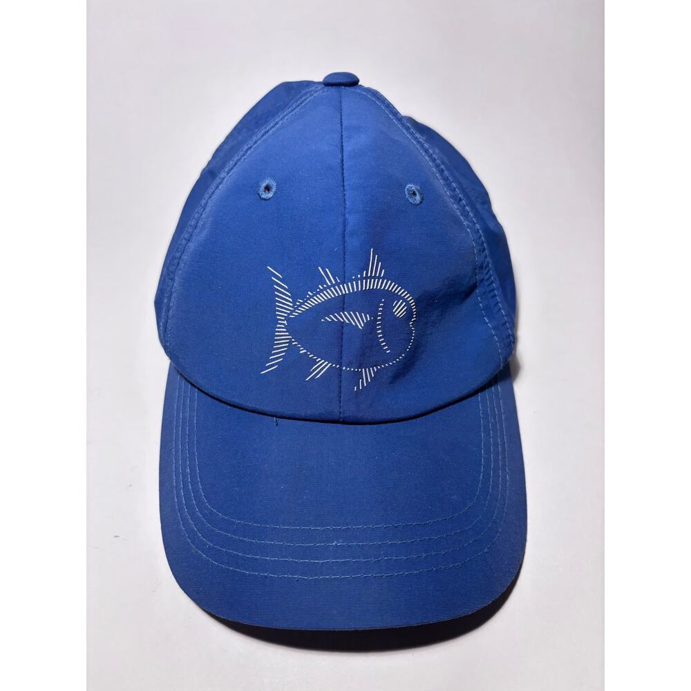 Southern Tide to Trail UV Performance Drifit Hat Blue Embroidered Fish Logo